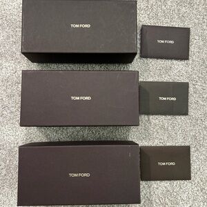 Tom Ford Three Brown Glasses Boxes and Authenticity Cards